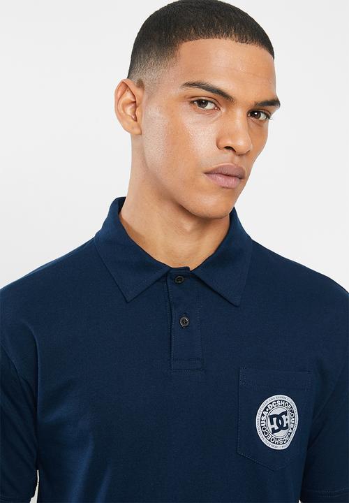 DC - Dyed logo pocket polo - navy