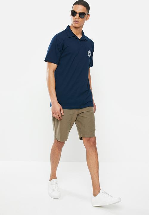 DC - Dyed logo pocket polo - navy