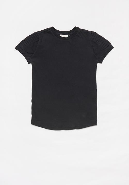 Cotton On - 2 Pack Cruz long line short sleeve tee - pink & charcoal 