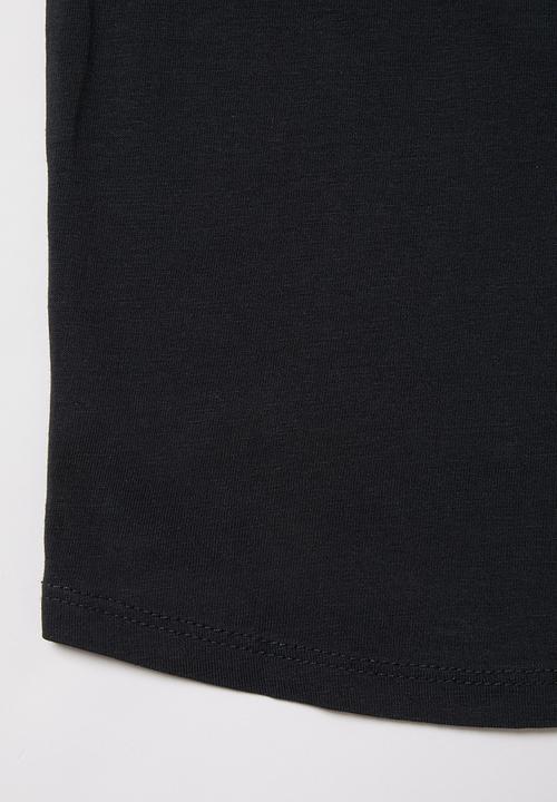 Cotton On - 2 Pack Cruz long line short sleeve tee - pink & charcoal 