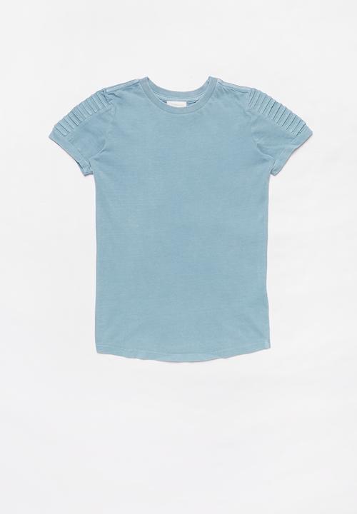 Cotton On - 2 Pack Cruz long line short sleeve tee - rust & blue 