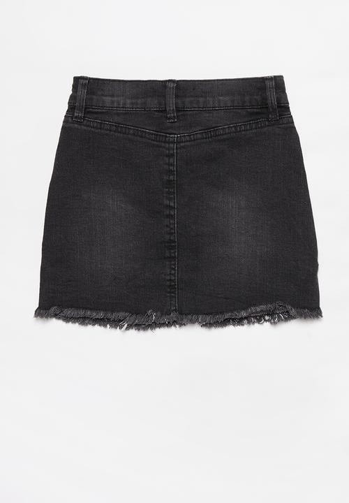 Cotton On - Finn denim skirt - black 
