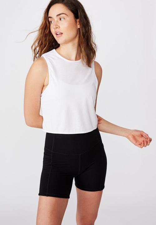 Cotton On - Lifestyle tie up muscle tank -white