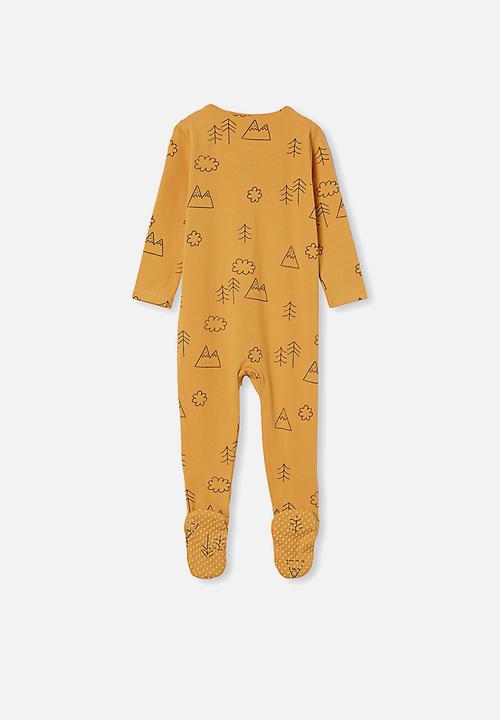 Cotton On - The long sleeve zip romper - vintage honey & winter wilderness