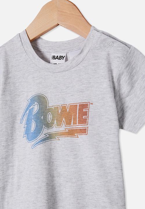 Cotton On - Jamie short sleeve tee - lcn per cloud marle/ombre bowie