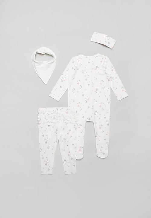 Cotton On - Bundle romper, legging, headband & bib - multi