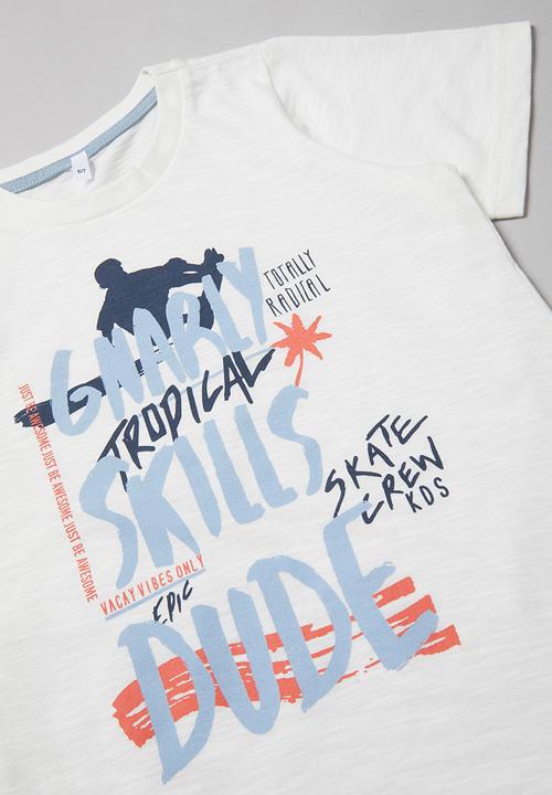 Pop Candy - Boys 2 pack T-shirts - blue & white