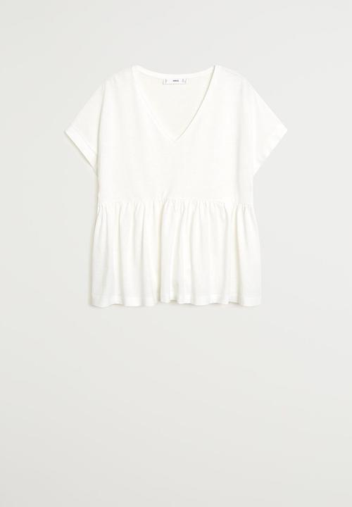 MANGO - T-shirt vikydoll - white