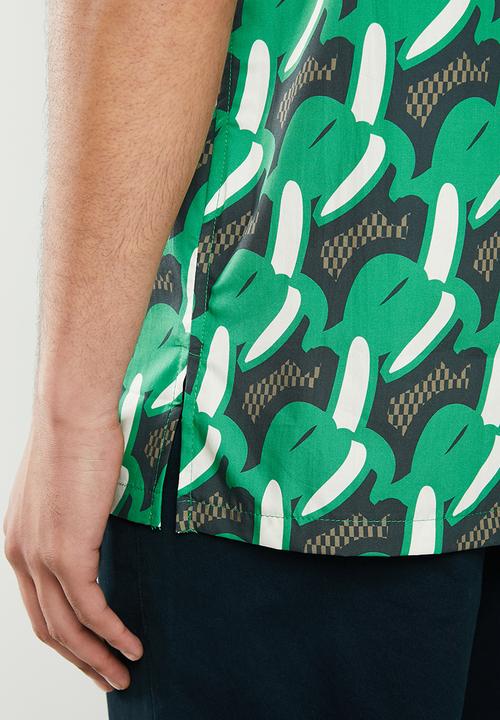 Mami Wata - Mami banana shirt - looser fit - green & brown