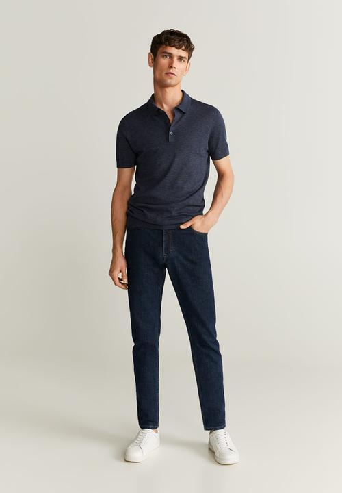 MANGO - Andrew polo shirt - navy 