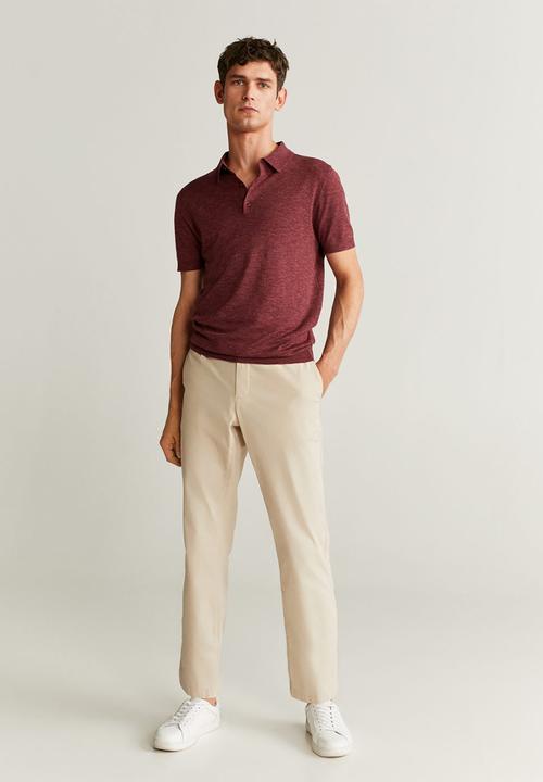 MANGO - Andrew polo shirt - red