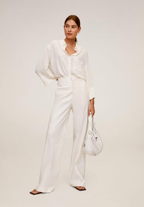 MANGO - Shirt leasle - white
