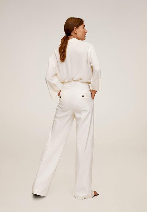 MANGO - Shirt leasle - white