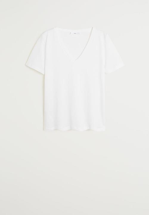 MANGO - T-shirt chalapi - white