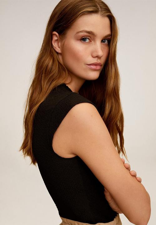 MANGO - Blouse balun - black