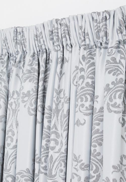 Sixth Floor - Taped lined woven jacquard curtain - grey