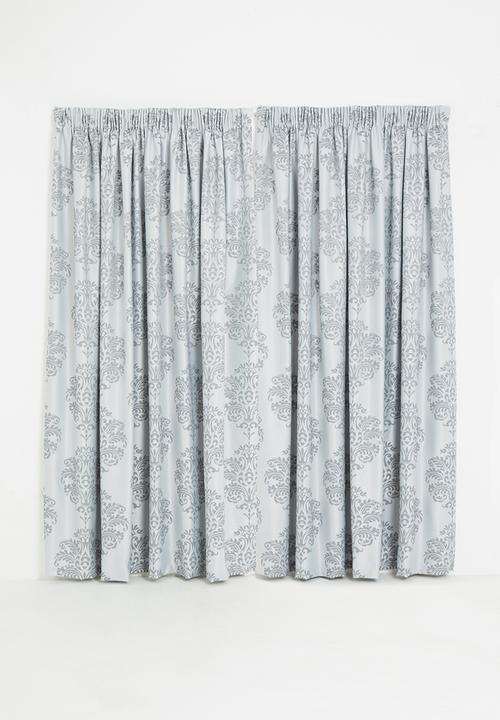 Sixth Floor - Taped lined woven jacquard curtain - grey