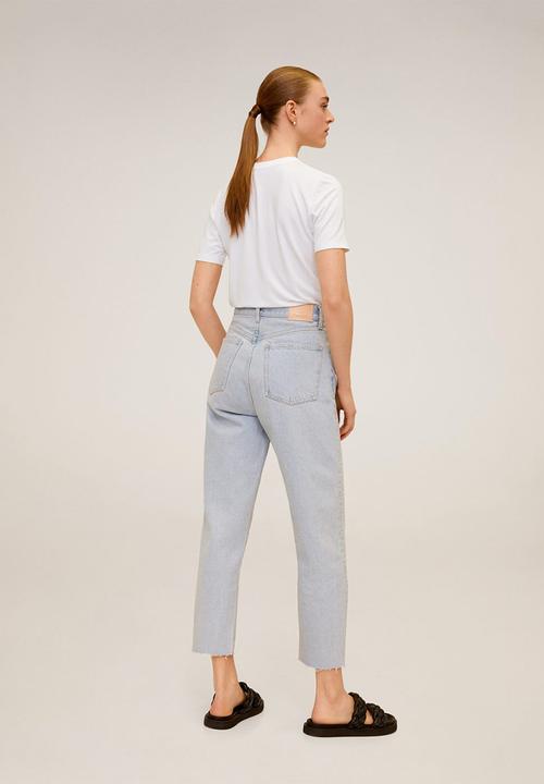 MANGO - T-shirt ribor - white