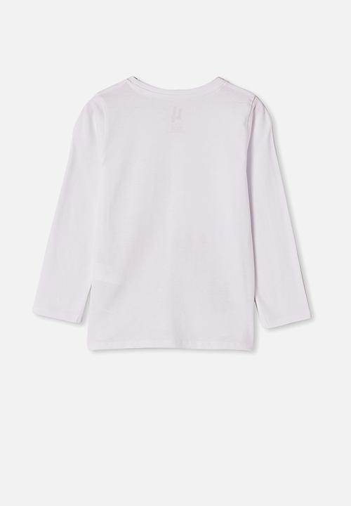 Cotton On - Penelope long sleeve tee  - white/flower garden
