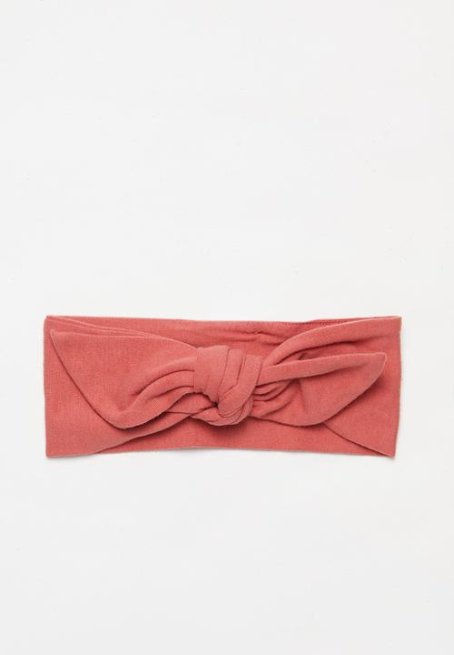 Cotton On - 3 Pack tie headband - red bricks/stone green/graphite grey