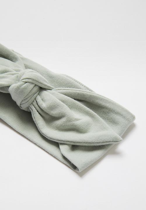 Cotton On - 3 Pack tie headband - red bricks/stone green/graphite grey
