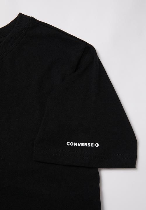 Converse - Converse all star metal boxy tee - black & white