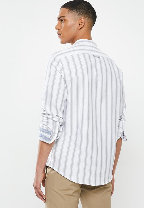 Brave Soul - Raffael shirts - grey & white 