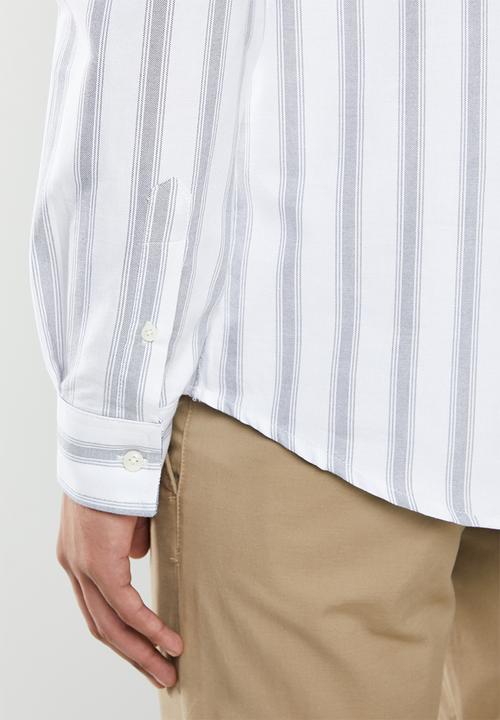 Brave Soul - Raffael shirts - grey & white 
