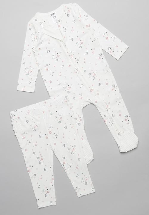 Cotton On - Bundle romper, legging, headband & bib - multi