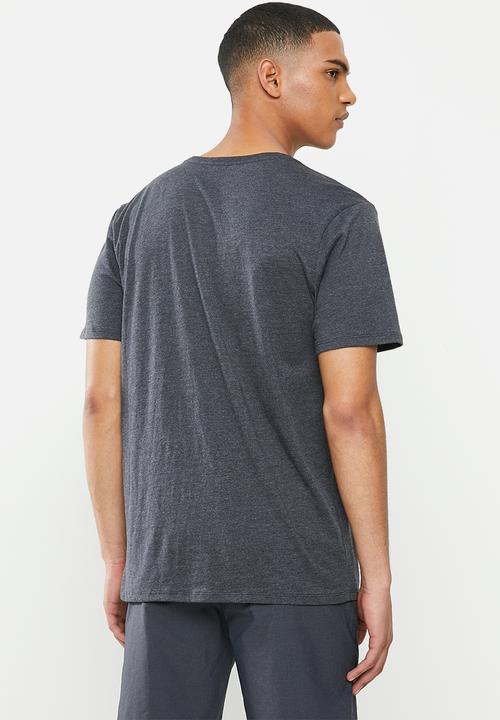 Hurley - Small box tee - black heather & aurora green