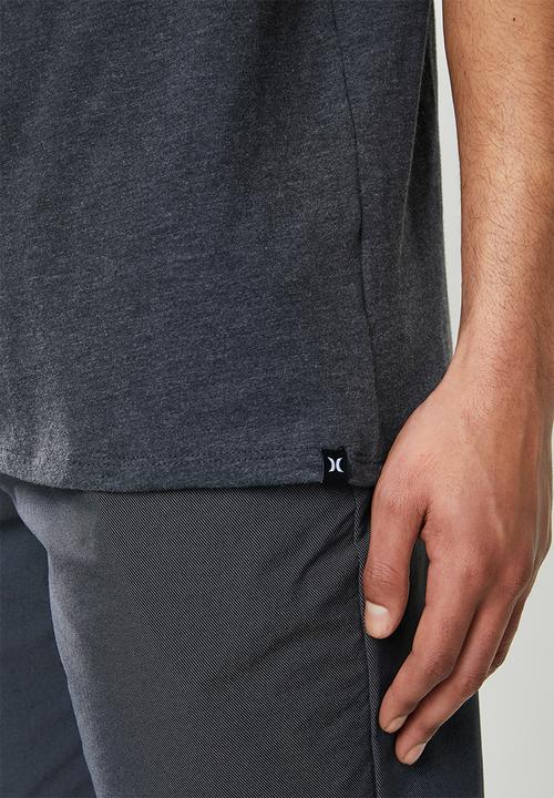 Hurley - Small box tee - black heather & aurora green