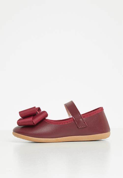 Pop Candy - Girls bow strap pump - red