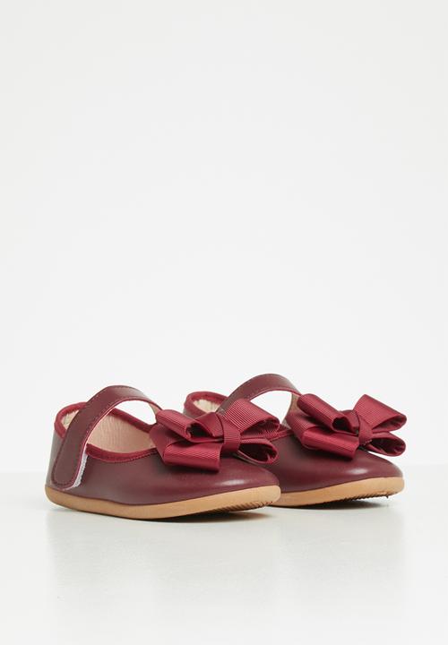 Pop Candy - Girls bow strap pump - red