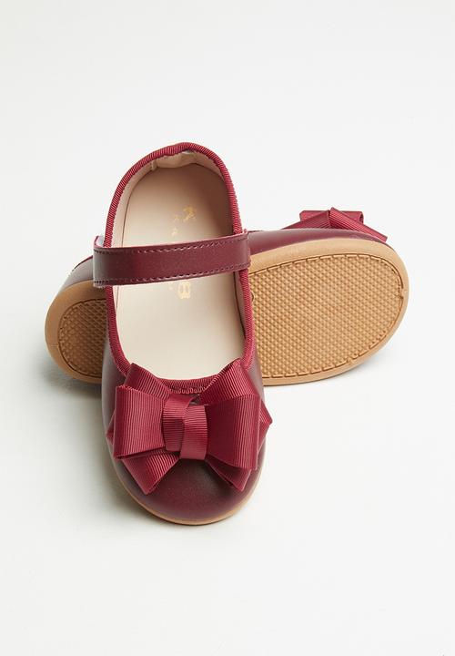 Pop Candy - Girls bow strap pump - red
