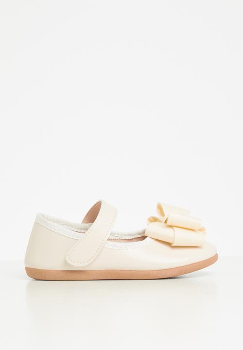 Pop Candy - Girls bow strap pump - cream