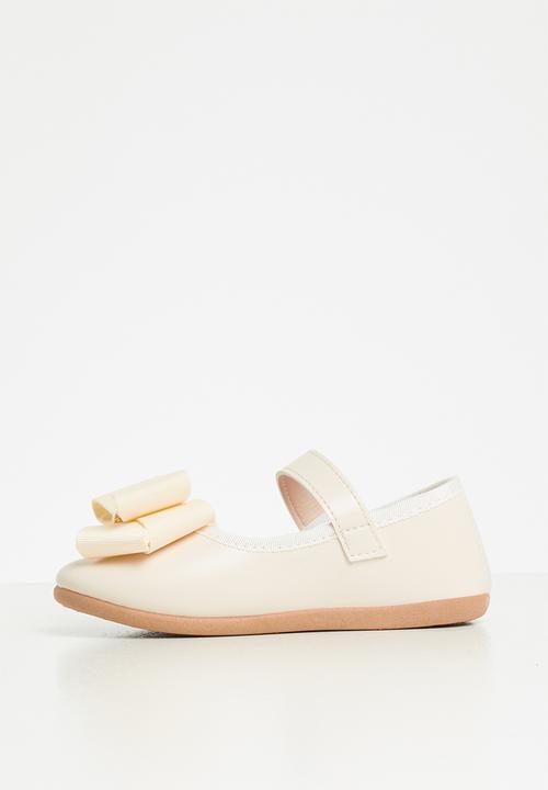 Pop Candy - Girls bow strap pump - cream