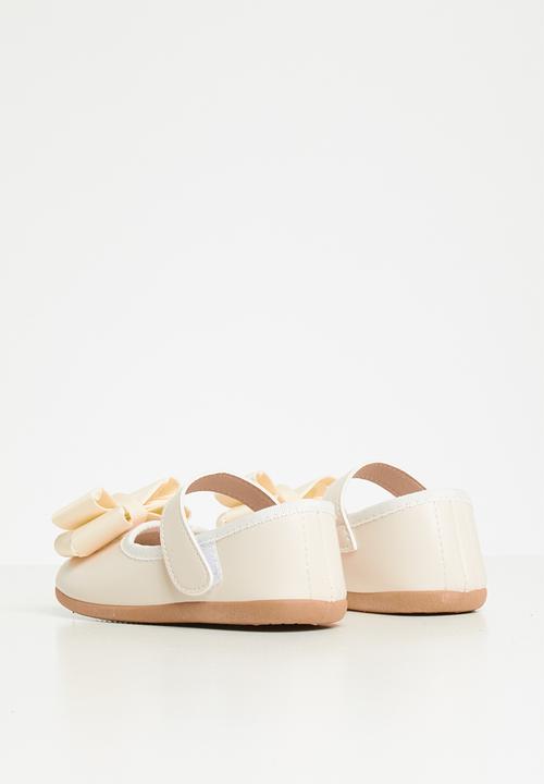 Pop Candy - Girls bow strap pump - cream