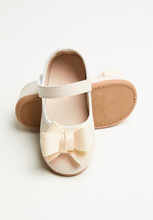 Pop Candy - Girls bow strap pump - cream