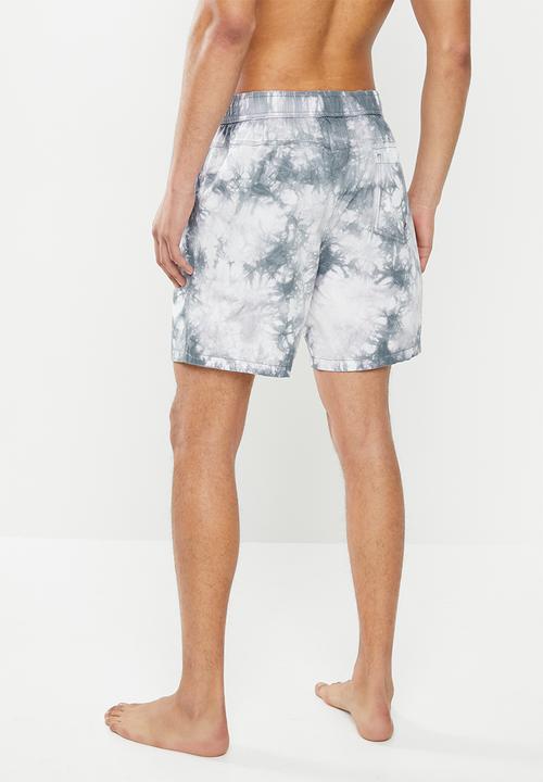 Cotton On - White tie dye hoff short - grey