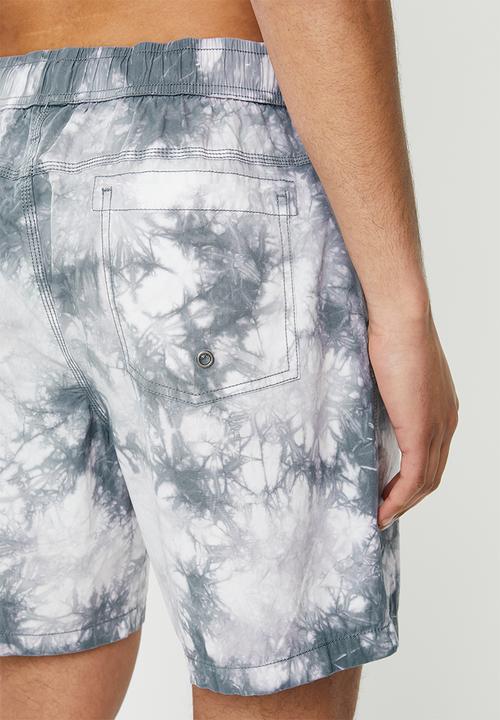 Cotton On - White tie dye hoff short - grey