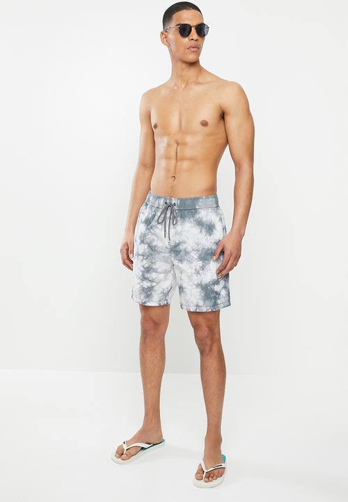 Cotton On - White tie dye hoff short - grey
