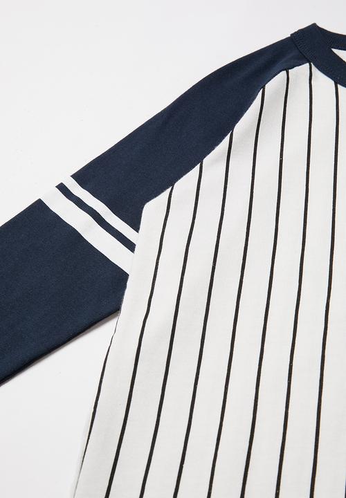 Pop Candy - Boys striped tee - navy & white