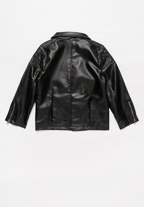 Pop Candy - Girls pu leather jacket - black