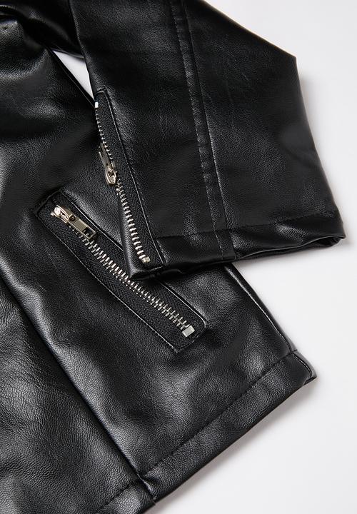 Pop Candy - Girls pu leather jacket - black