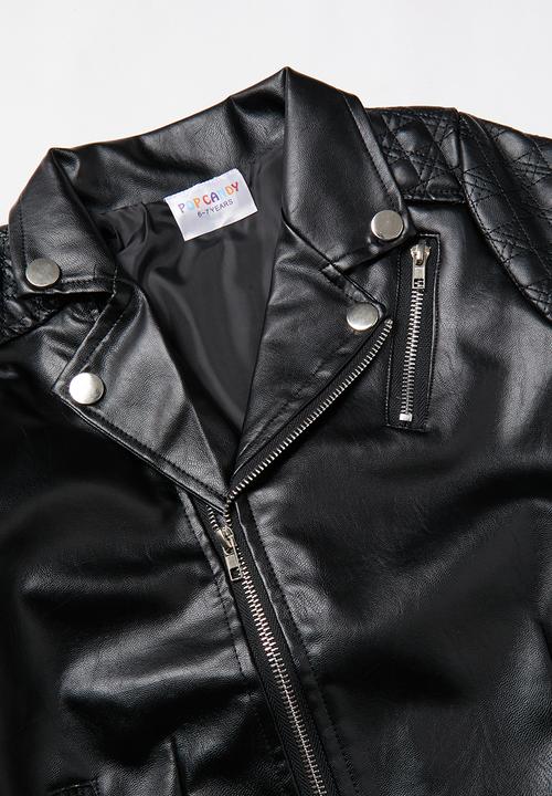 Pop Candy - Girls pu leather jacket - black