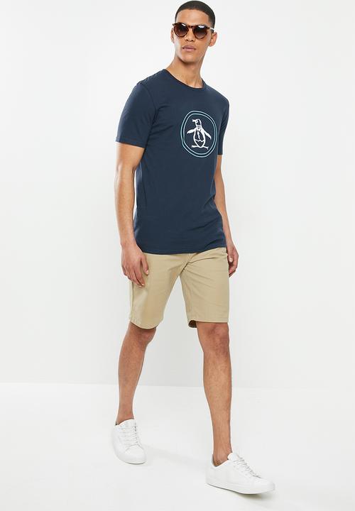 Original Penguin - Circle logo T-shirt - navy