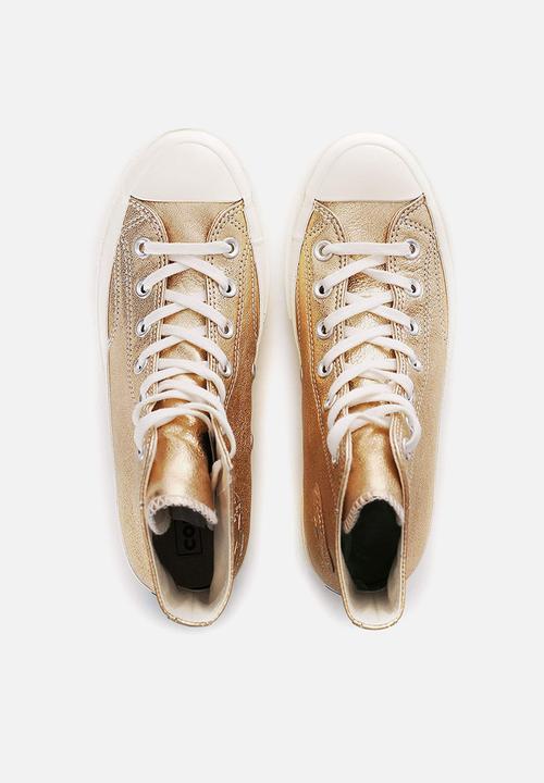 Converse - Chuck Taylor All Star 70's metallic leather hi - rose gold 