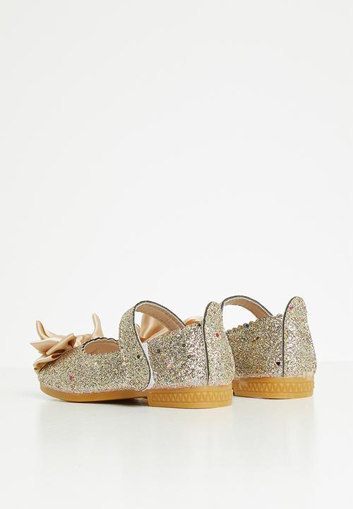 Pop Candy - Girls glitter pump - gold