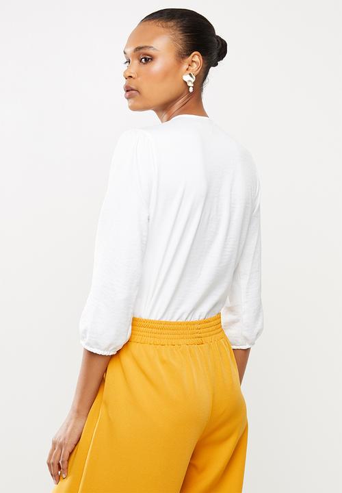 edit - Wrap bodysuit - milk