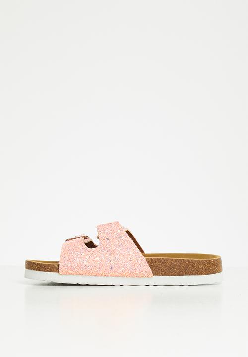 Pop Candy - Girls slip on glitter sandal - pink
